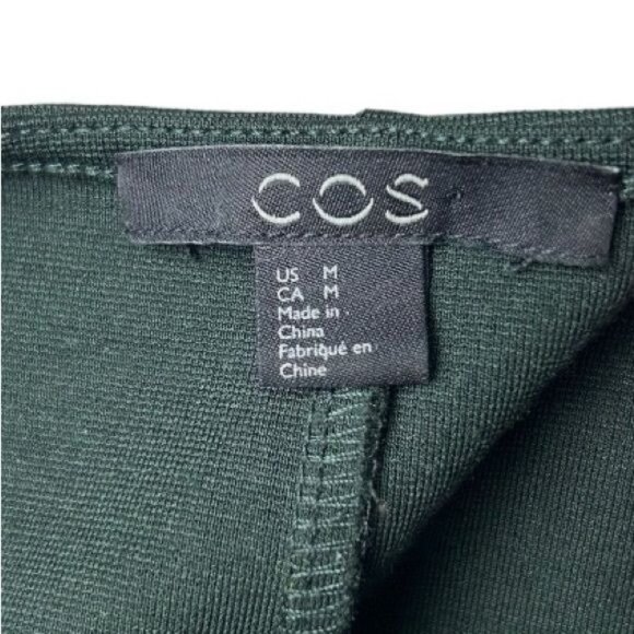 COS Women's‎ Wool Contrast Panel Front Green  Jersey Knit Dress Size M - Picture 8 of 10